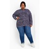 Avenue Women's Plus Size Charli Drop Shoulder Cable Sweater - 4 of 4