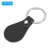 Unique Bargains PU Leather Keychain Fobs Kit with Key Rings for DIY Crafts 20 Pcs - 3 of 4