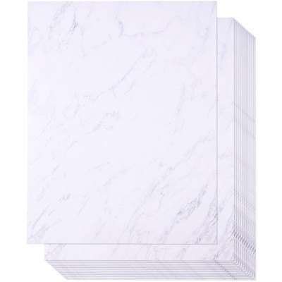 Juvale 96 Pack Marble Stationery Paper - Letterhead - Decorative Design Paper - Double Sided - Printer Friendly, 8.5 x 11 inch Letter Size Sheets