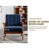 Dolonm Accent Chairs with Side Table, Wood and Fabric Armchairs Side Chair, Lounge Reading Comfy Arm Chair - 4 of 4