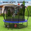 Whisen Outdoor Pumpkin Trampoline with Safety Enclosure Net, Foam Padded Poles, W-Shaped Legs, Balance Bars - 2 of 4