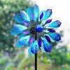 Cyan Oasis 83.75-Inch Peacock Feather Wind Spinner - 4 of 4