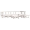 vidaXL Patio Lounge Set with Cushions Outdoor Furniture Set 7 Piece Solid Wood - White Pine - 3 of 4