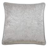 22"x22" Oversize Crushed Velvet Square Throw Pillow Cover Ivory - Saro Lifestyle
