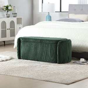 CAVINAS Upholstered Storage Ottoman Bench, End of Bed Bench with Foot Pads, Multi-Functional Entryway Bench for Bedroom or Living Room - 1 of 4