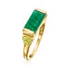 Ross-Simons 5.50 Carat Emerald and .60 ct. t.w. Peridot Ring in 18kt Gold Over Sterling - 3 of 4