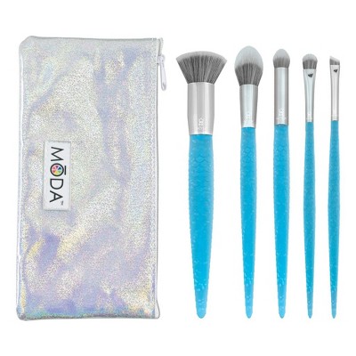 MODA Brush Mythical 6pc Blue Fire Makeup Brush Set with Zip Case