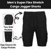 Galaxy By Harvic Women's Loose Fit Super Flex Stretch Cargo Jogger Shorts - 3 of 3