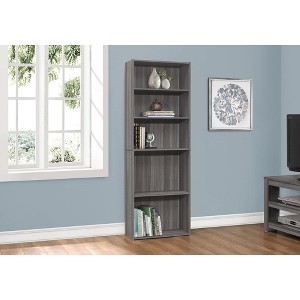 NicBex Transitional Bookcase 3/4/5 Tier Low-Profile Design Grey Eco-Friendly Laminate Bedroom Office Floating Shelf Effect - 1 of 4