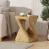 VYNXARIA Twist Shape Side Table, Wood-like texture, Natural Color - 2 of 4