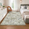 Area Rug 5x7 Vintage Floral Living Room Rug Non Slip, Soft Non Shedding Carpet - 3 of 4