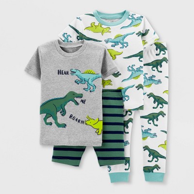 Baby Boys' 4pc Dino Pajama Set - Just One You® made by carter's Gray/Green/White