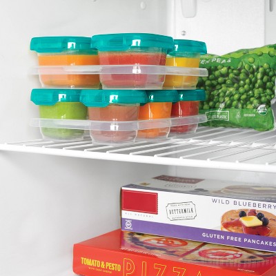 12-Piece Clear BPA-Free Plastic Baby Food Storage Set