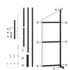 Shipping Container Shelving Bracket 3-Tier, 22"(D) x 60"(H) Black Powder Coated Steel Storage Brackets for Heavy Duty Trailer Containers - 2 of 4