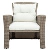 GlasFlength Patio Seating Sets 6 PCS Patio Furniture Set Rattan Sectional Conversation Sofa Coffee Table, White, 38.9"*19.6"*15.3" - 3 of 4