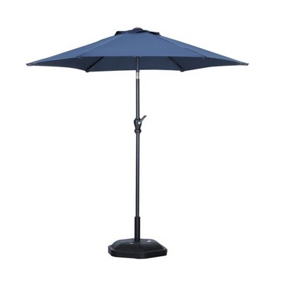 Ainfox 7.5ft Patio Umbrella With Round Umbrella Base