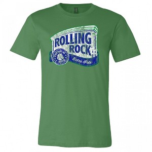 Adult Rolling Rock Beer Classic Logo Distressed T-Shirt - 1 of 2