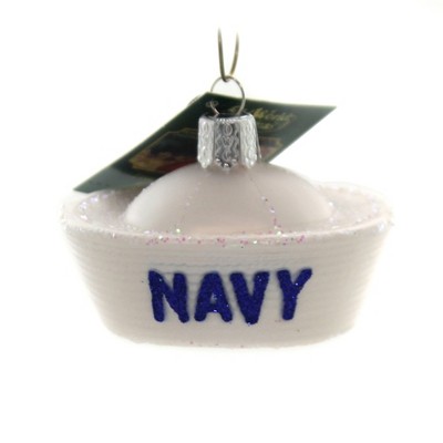 Old World Christmas 1.75" Navy Cap Dixie Cup Ornament  -  Tree Ornaments