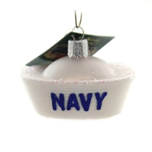 Old World Christmas 1.75 In Navy Cap Dixie Cup Ornament Tree Ornaments - 1 of 3