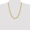 Black Bow Jewelry Men's 8.75mm, 10k Yellow Gold, Concave Figaro Chain Necklace - 2 of 4