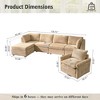 XIZZI Luxury Modular Sectional Sofa Couch, Oversized Cloud Couch for Living Room, Deep Seat Upholstered Sleeper Sofa Set w/ Optional Swivel Chairs - 3 of 4