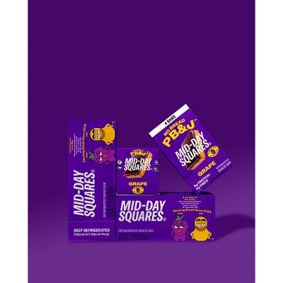 Mid-Day Squares Peanut Butter and Grape Jam Snack Bars - 18.64 oz/4pk