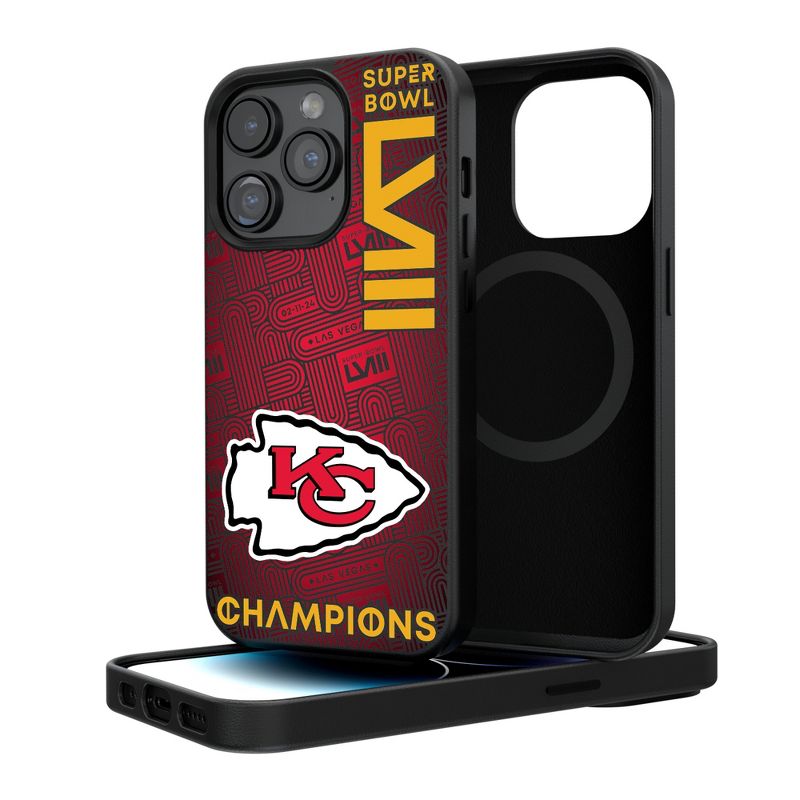 Keyscaper Kansas City Chiefs 2024 Super Bowl Magnetic Phone Case, 1 of 8