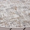 Courtyard Standalone Power Loomed Indoor/Outdoor Area Rug - Ivory/Dark Grey Brown - 6'7" round - Safavieh. - 3 of 3