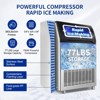 SOZT 24.4 in. Commercial Ice Maker 360 lb./24 H Stainless Steel Freestanding Ice Maker Machine with Full Cube Production - 4 of 4