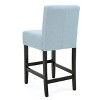 Okak Set of 2 Rustic Solid Wood Counter Height Bar Stools for Dining Rooms,Upholstered Back Counter Bar Stools Without Arm - 4 of 4