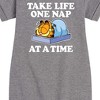 Girls' - Garfield - Take Life One Nap Graphic Short Sleeve Fleece Dress - 2 of 4