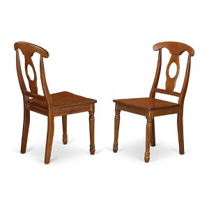 East West Furniture,Napoleon styled chair with wood seat, Set of 2 - 1 of 3