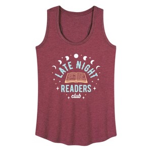 Women's - Instant Message - Late Night Readers Club Graphic Racerback Tank - 1 of 4