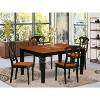 HomeStock 5-Piece Black and Cherry Finish Solid Wood Top Dining table with 4 Chairs - 2 of 4