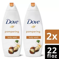 Dove Beauty Pampering Shea Butter & Warm Vanilla Nourishing Body Wash - 22 fl oz/2pk