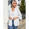 Blazer Casual Open Front 3/4 Sleeve Suit Jackets Business Work Office Blazers - 3 of 4