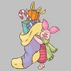 Womens Winnie the Pooh Piglet Christmas Gifts T Shirt - 2 of 4