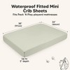 KeaBabies 2pk Isla Waterproof Mini Crib Sheets for Boy, Girl, Soft Pack and Play Sheets for Graco Pack and Play Mattress - 3 of 4