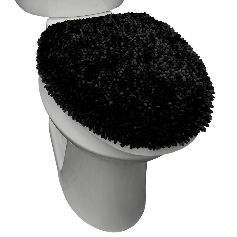 Photos - Toilet Accessory SoHome 19.6"x18.5" Spa Step Toilet Cover Black: Polyester, Machine Washable, Synthetic Rubber Backing, OEKO-TEX Certified