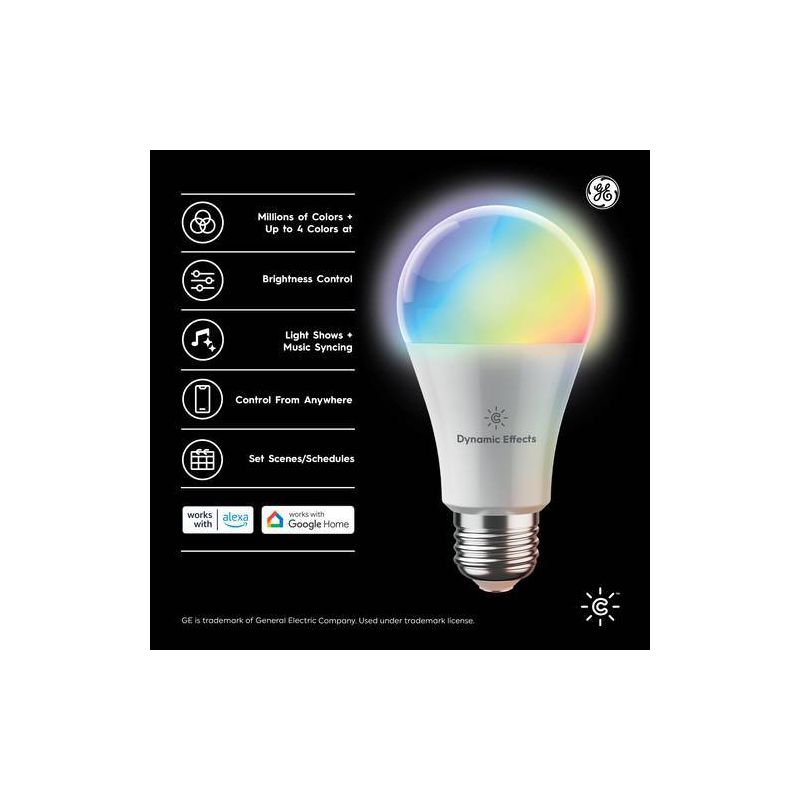 GE Cync Dynamic Effect A19 2pk Light Bulbs, 3 of 8