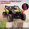 24V 2-Seater UTV, 4WD Ride On Toys with Remote Control, Powerful Electric Vehicle 4 Shock Absorbers, Leather Seats, Music and Lights - 3 of 4
