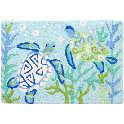 Jellybean Colorful Sea Turtles Doormat – Vibrant, Coastal-Inspired, Washable Rug for Indoor or Outdoor Use, 20"X30"