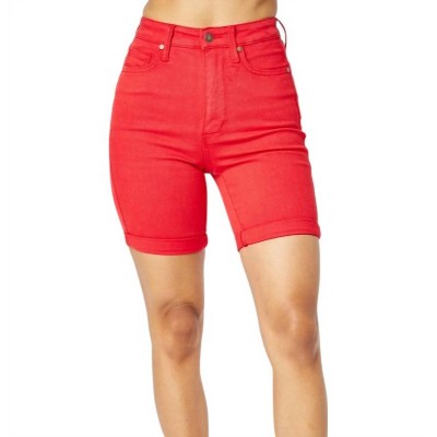Women's High Waisted Tummy Control Bermuda Shorts - Judy Blue