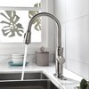 Munora Single Handle High Arc Pull Out Kitchen Faucet with Pull Down Sprayer, Stainless Steel - 4 of 4