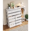 TackView 16-Drawer Dresser with Clothes Rack  Tall Fabric Storage Organizer for Bedroom, Closet, Living Room Entryway - 3 of 4