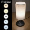 Excello Brands Wellness Series 5-Touch Fabric Shade LED Desk Lamp, 14", Black - 2 of 4