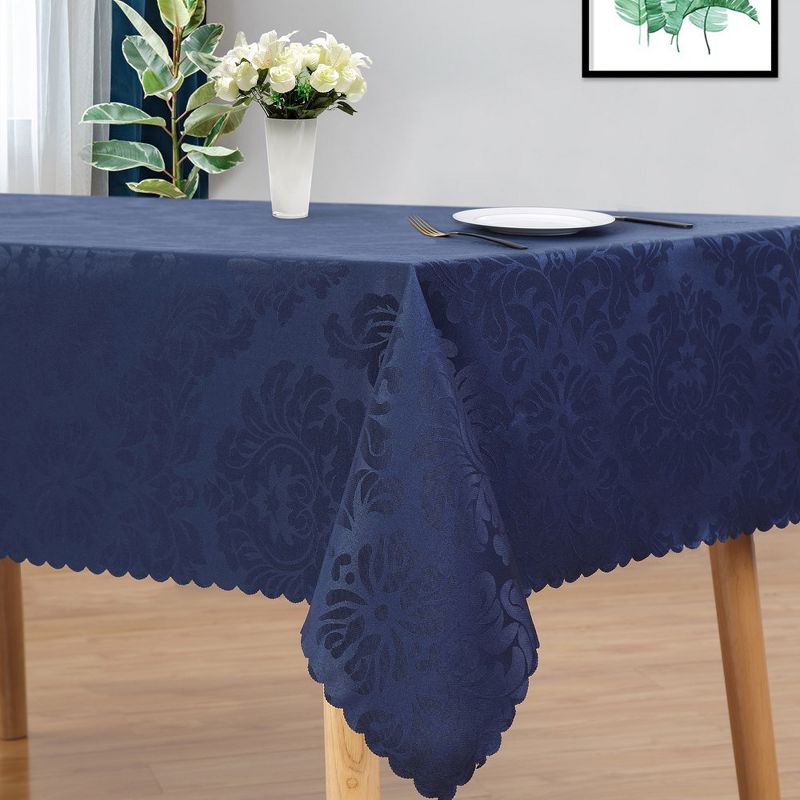 Damask Jacquard Tablecloth, Water Resistant 180GSM Fabric Table Cloth Cover for Dining Tables, 5 of 6