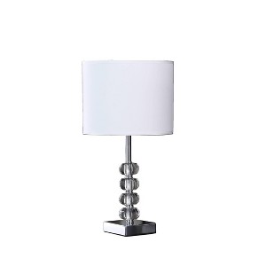 17.75" Olivia Prism Orb Crystal Table Lamp Silver - Ore International: Modern Bedside, Office Decor - 1 of 4