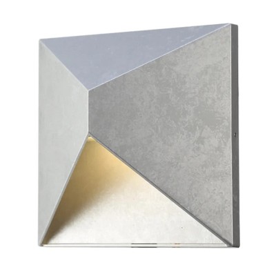 Elegant Lighting LED Outdoor Wall lamp D:8 H:8 9.5W 600LM 3000K SilverFinish Acrylic Lens