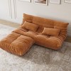 Loveseat Bean Bag Couch with Ottoman, Oversized Fireside Chair Bean Bag Sofa for Adults, Togo Loveseat Sofa with High Density Comfortable Foam - 2 of 4